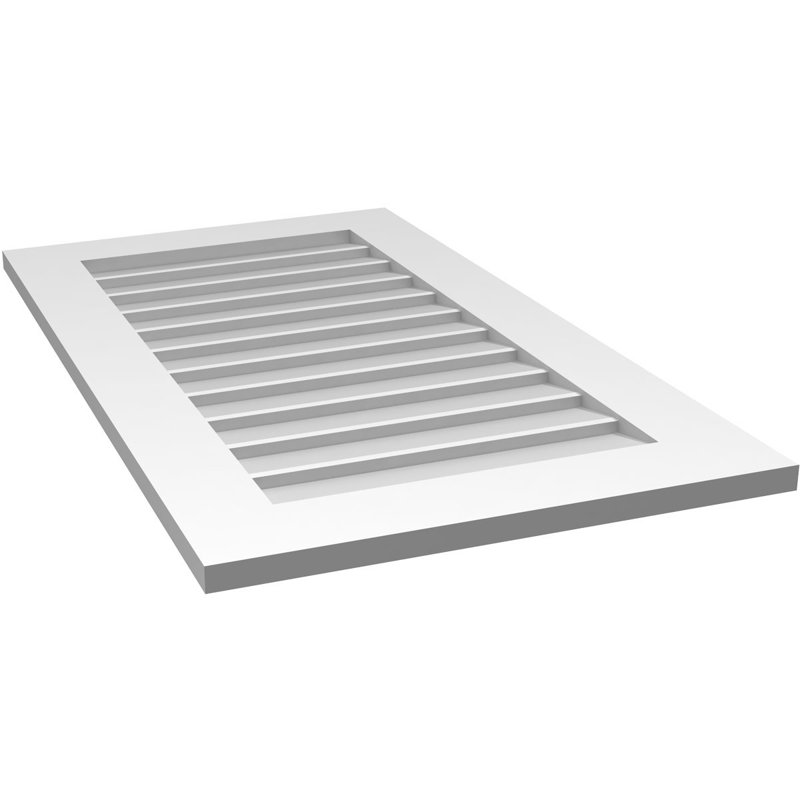 Vent à pignon rectangulaire en uréthane non-fonctionnel, H 38 po x l 22 po x P 1 po