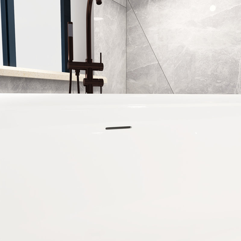 69'' x 32'' Freestanding Soaking Acrylic Bathtub