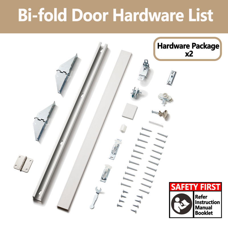 Double Bifold Doors With Hardware Included Manufacture Solid Wood