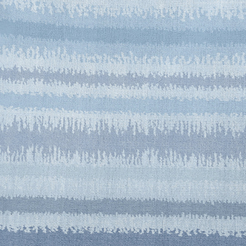 Housse de coussin carrée Raya de agua, Bleu pâle, H 18 po x l 18 po