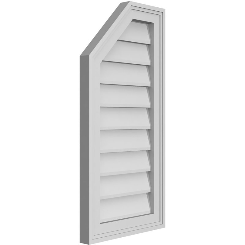 Évent en demi-octogone supérieur à montage en surface Signature, H 1,5 po x L 14 po x l 28 po