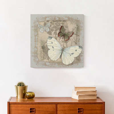 Papillons neutres sur toile
