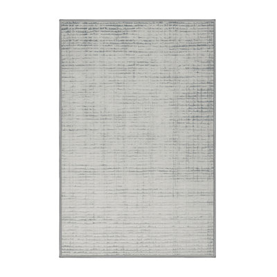 Machine Washable Abstract Gray Area Rug