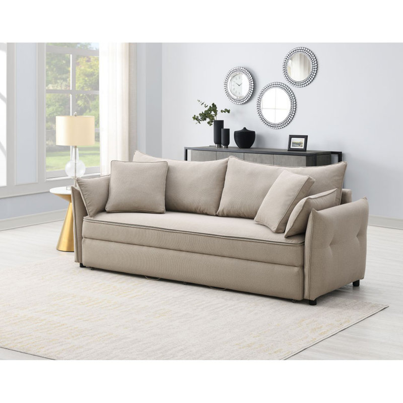 Lit gigogne en tissu avec rangement Irina