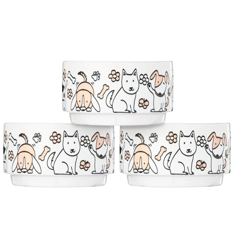 Ensemble de 3 bols pour chien Happy Dog