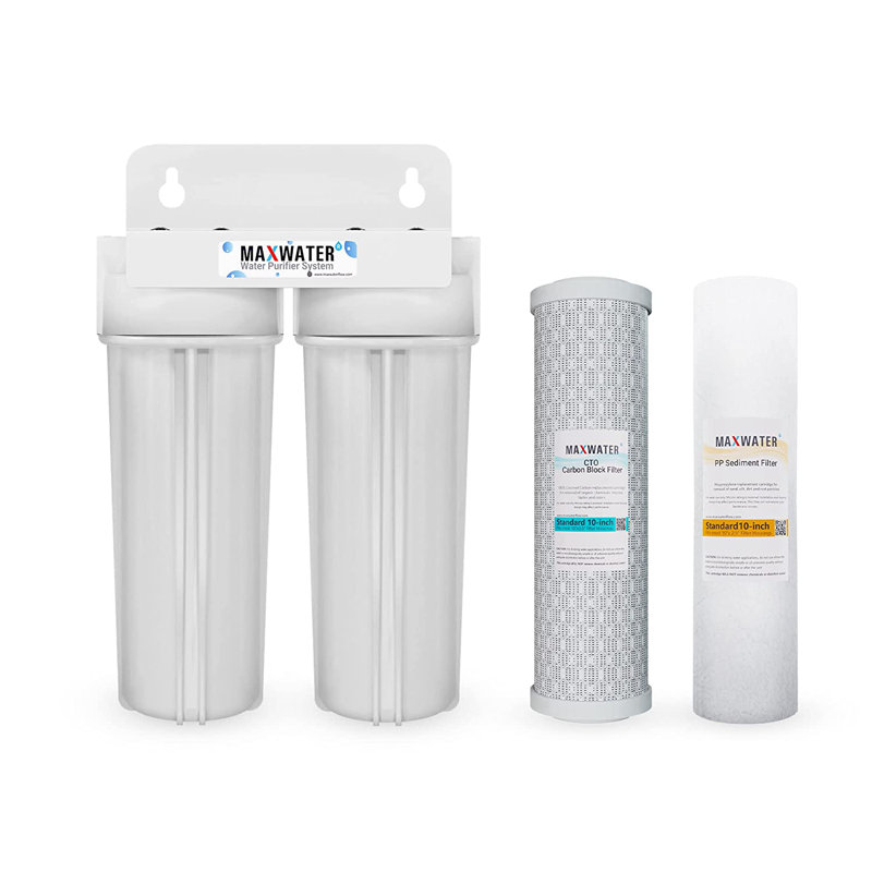 Filtration d'eau standard 10 pouces Max Water (sédiments, odeurs et goût amélioré) pour toute la maison 10 pouces