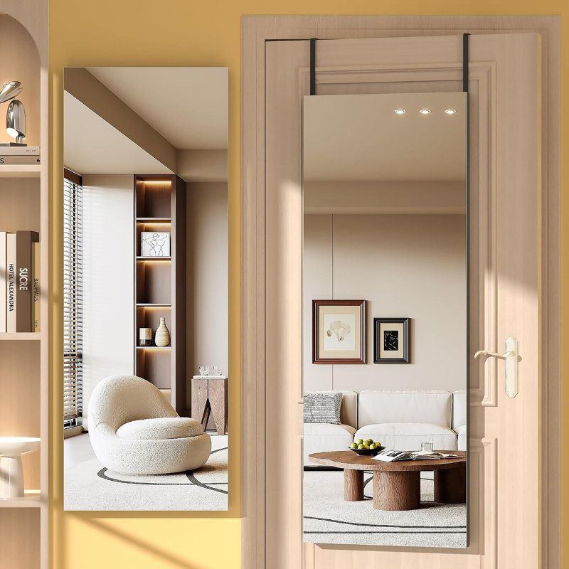 Miroir suspendu pleine longueur noir 47 po x 15,8 po