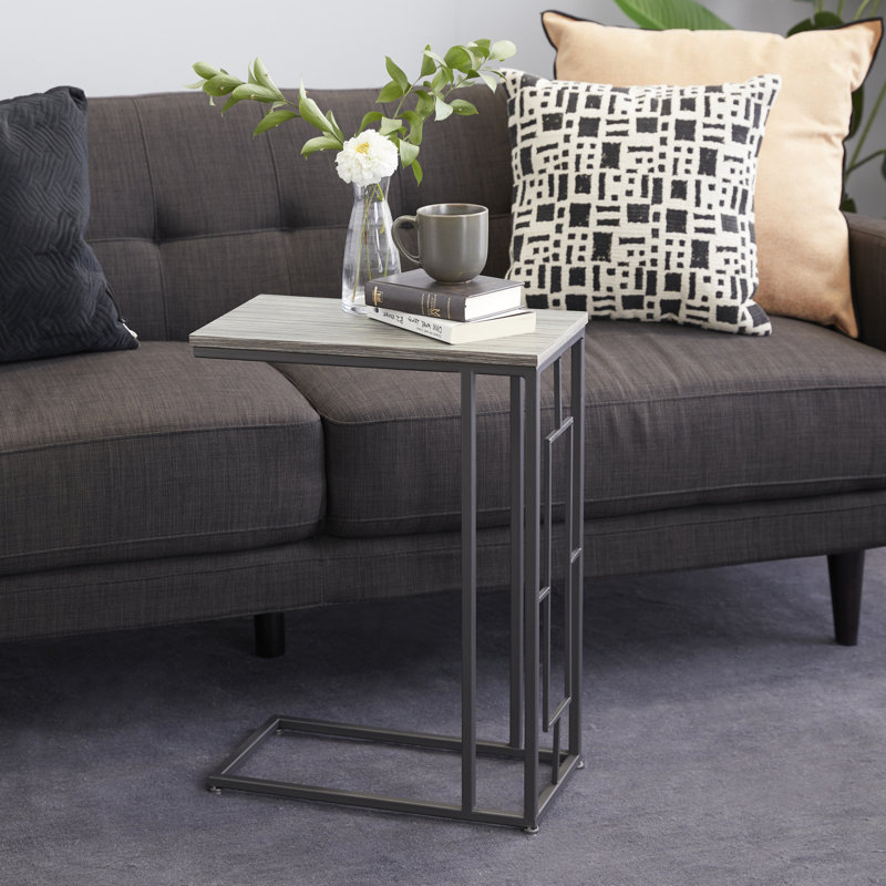C-Shaped Computer Tray Table 2 Piece Set, Gray