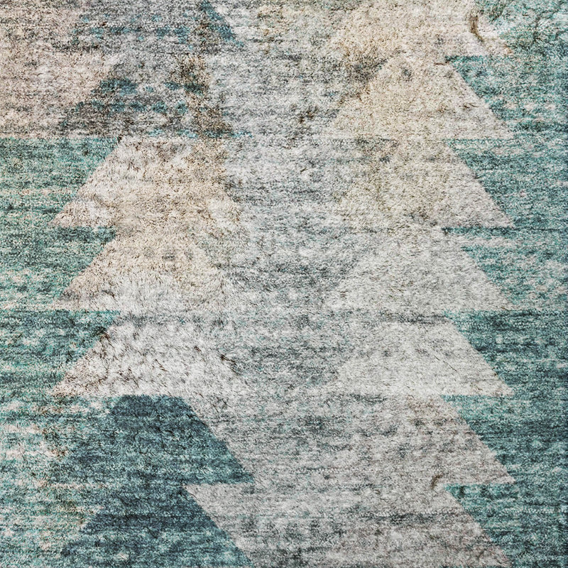 Tapis à poil long de qualité supérieure lavable à la machine ADS632, Teal, 2'6" x 3'10"