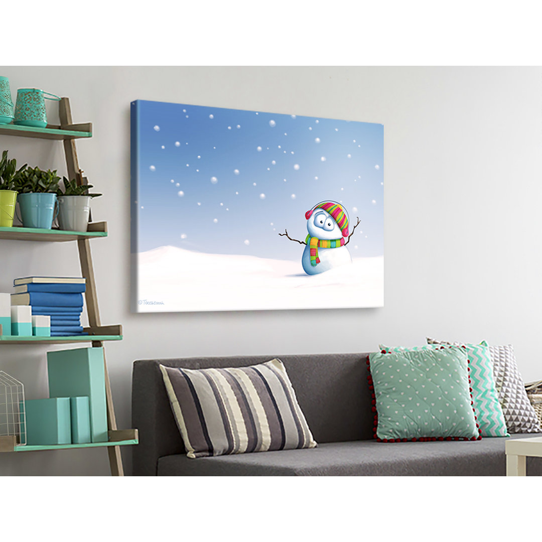 Snowman – Premium Leinwanddruck – Kunstdruck – Kinder Kollektion Von TooshToosh