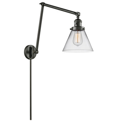 Lampe murale avec bras pivotant 1 lumière Cone