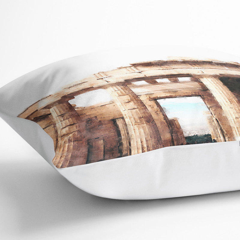 Square Cushion, 40cm H x 40cm W x 15cm D, White