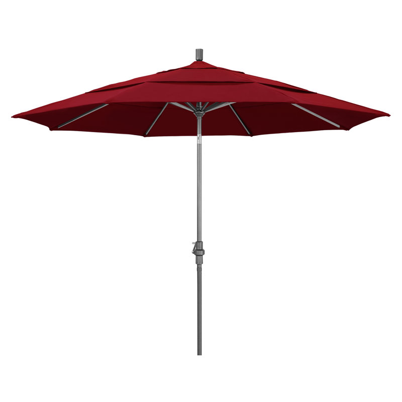 Parasol de marché Broadmeade octogonal Sunbrella, Rouge - oléfine