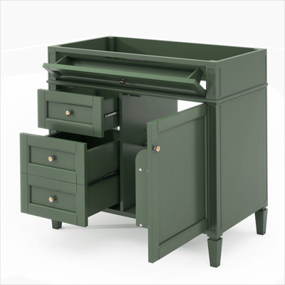 36'' Bathroom Vanity Without Top Sink, Modern Bathroom Storage Cabinet With 2 Drawers