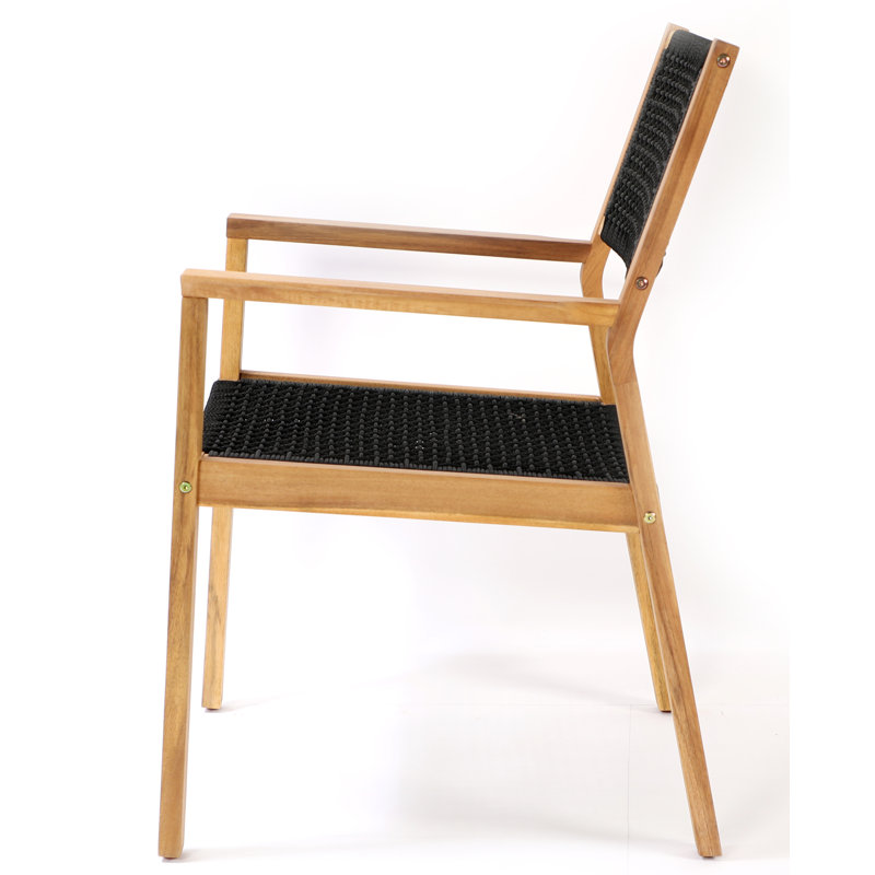 Maurice Stacking Patio Dining Armchair with Cushion
