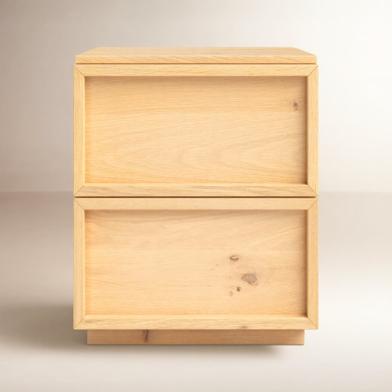 Hudson 2-Drawer 17.7" Nightstand, Natural