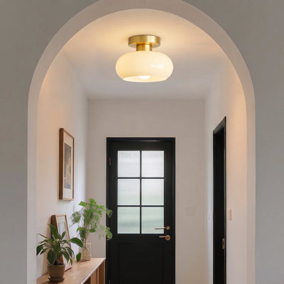 Verre semi-encastré beige