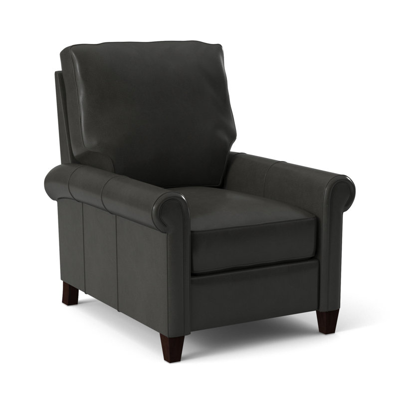 Fauteuil inclinable standard en cuir véritable de 33,5 po de largeur Sondria, Cuir véritable Outsider Raven, Manuel