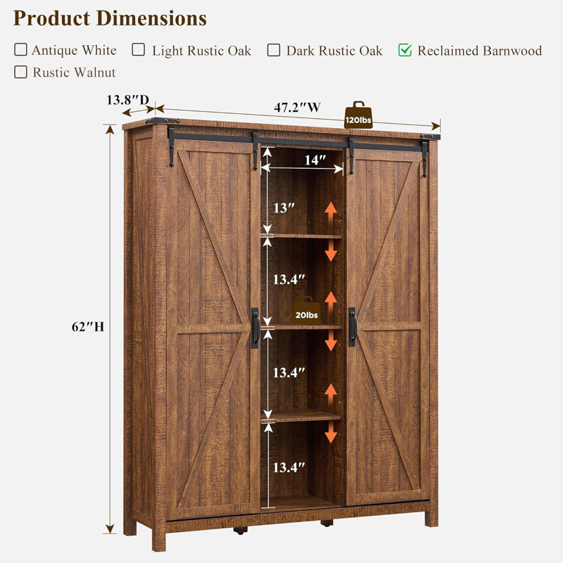 Armoire à chaussures pour le vestibule, armoire de rangement à chaussures à 7 niveaux de 62 po de hauteur avec 2 portes coulissantes, brun