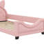 Lit de jour simple rembourré, structure de lit de jour en bois avec tête de lit, lit plateforme en cuir de polyuréthane pour filles, profil bas simple sans sommier