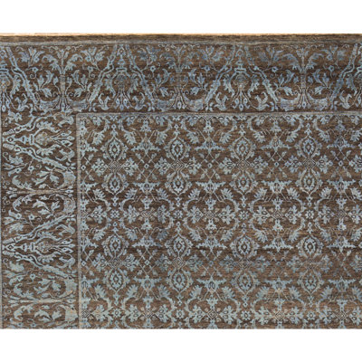 Neo Villa Oriental Area Rug in Charcoal/Blue
