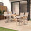 Ensemble de 4 tabourets de bar en rotin, tabourets de bar sans accoudoirs avec coussins pour patio, tabourets de bar d'extérieur toutes saisons pour piscine, pelouse, abri de jardin, cour arrière, Y-747810369-747810370