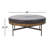 Brehmer 39" Genuine Leather Tufted Round Cocktail Ottoman