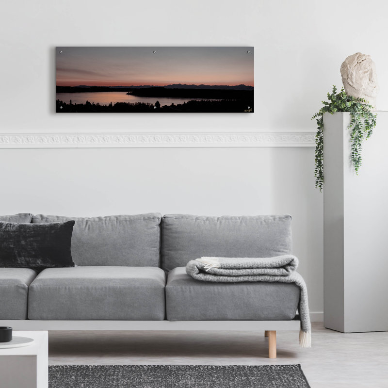  «Diffusé Moments - Sunset Waters» par Life BeautifuLEE, art mural en verre acrylique, 48 po x 16 po, H 16 po x l 48 po