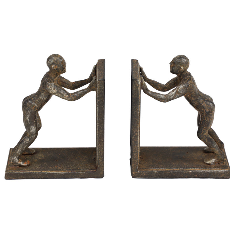 Serre-livres en métal figurines humain