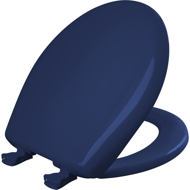 Siège de toilette rond en plastique, Bleu colonial