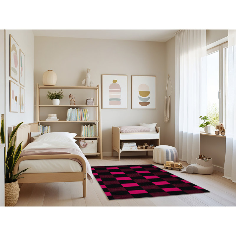 Machine Washable Botanical Brown Area Rug, Rectangle 3' x 5'