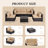 6 - Person Modular Patio Conversation Sets with Cushions-593161582