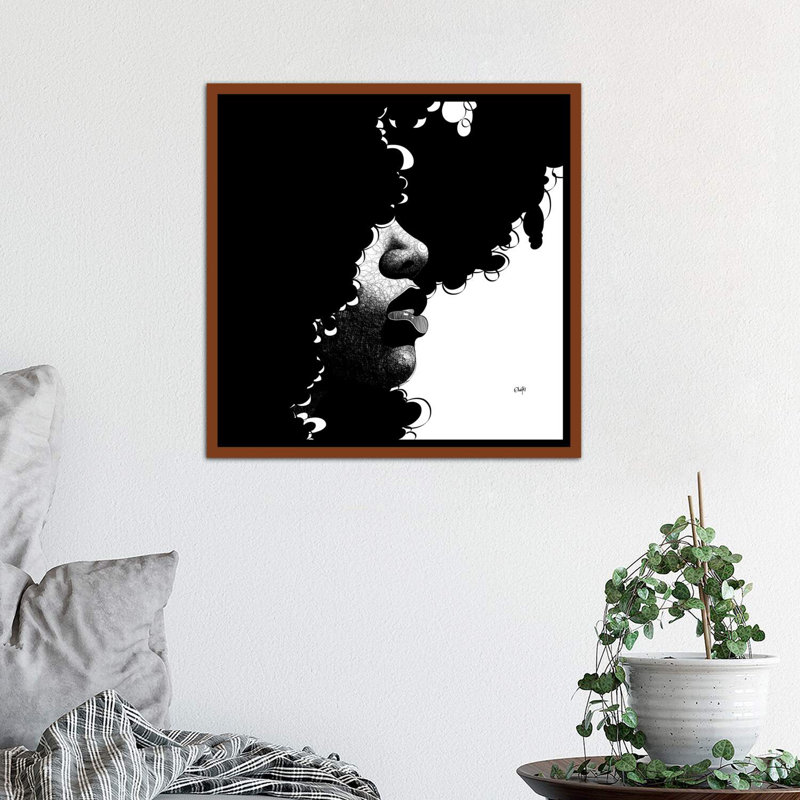 «Daughter of the Universe» par Ohab TBJ - impression d'art graphique, H 26 po x l 26 po, Toile encadrée, Bois classique
