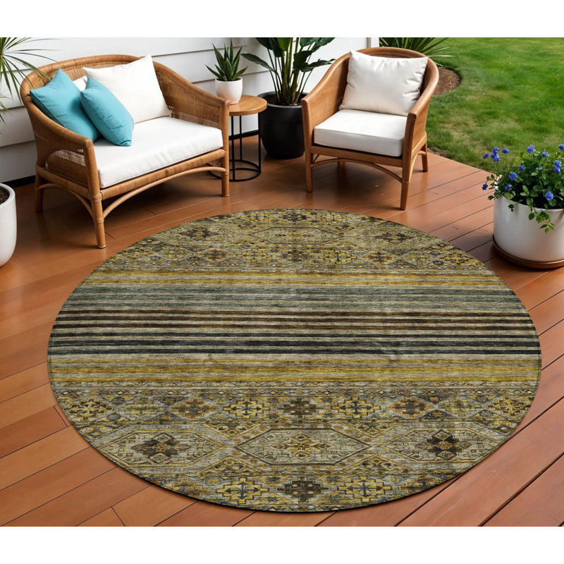 Tapis rond lavable intérieur 8 pi