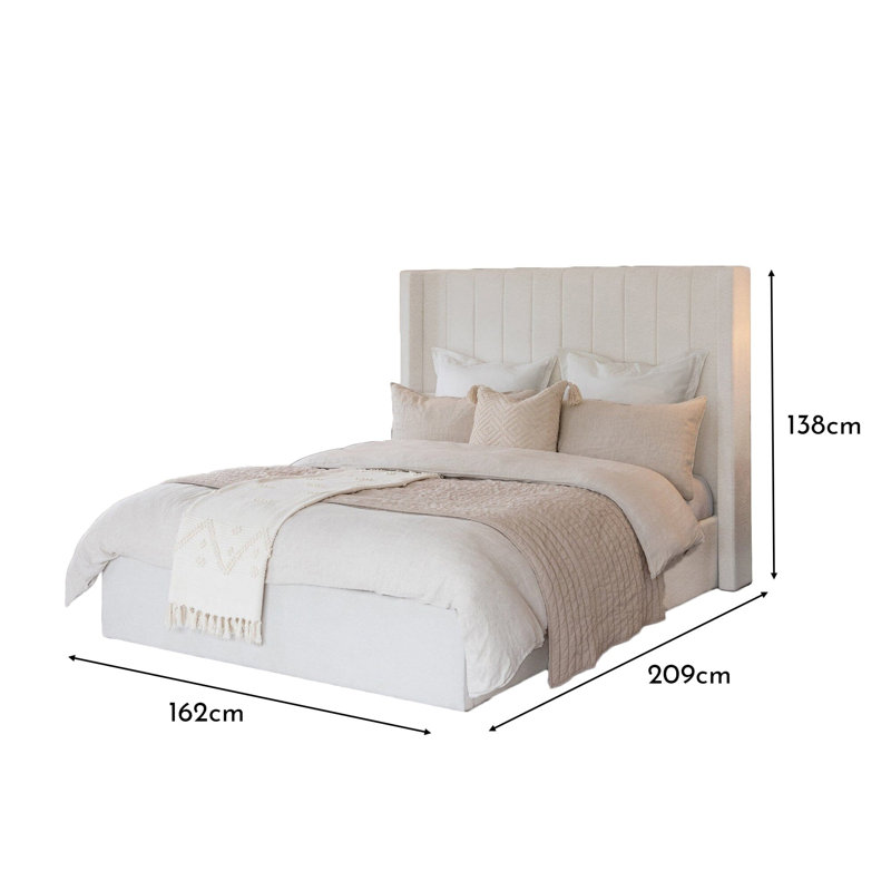 Bed - Ink, Double (162cm x 209cm), Cream