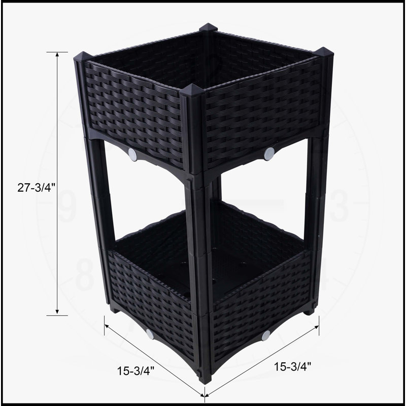 Jardinière surélevée pour jardinière - jardinière surélevée, Noir