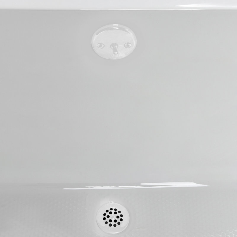 72'' x 36'' Acrylic Soaking Drop-In Bathtub, Drain Included, Glossy White