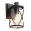 Applique murale cylindrique d'extérieur 1 lumière noire