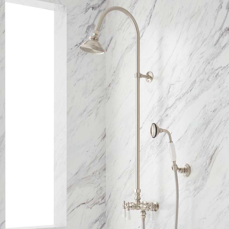 Baywood Exposed Pipe Shower System with Rough-in Valve
