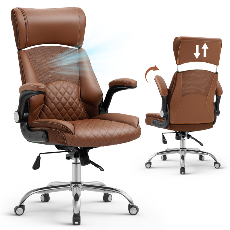Chaise de bureau Maliky, Brun