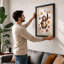 Cheerful Chimp and Viruses Modern - Framed Print-186404294-186404299