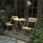3 Piece Patio Bistro Set Of Foldable Round Table And Chairs, Yellow-1223192983