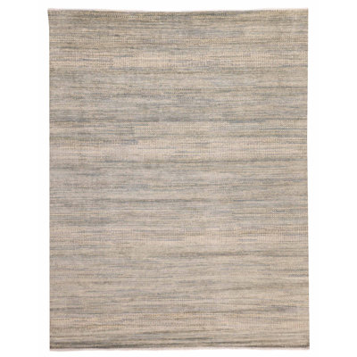 Tapis vert ombre en soie 9 pi 0 po x 11 pi 5 po
