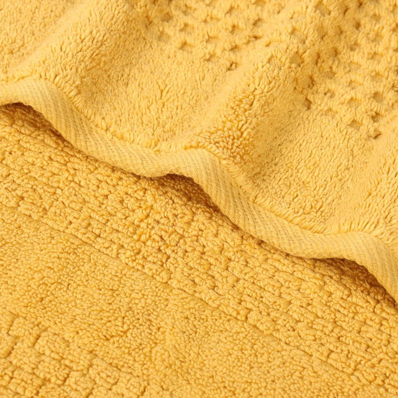 Superior Gold Cotton Waffle Textured 9 Piece Towel Set