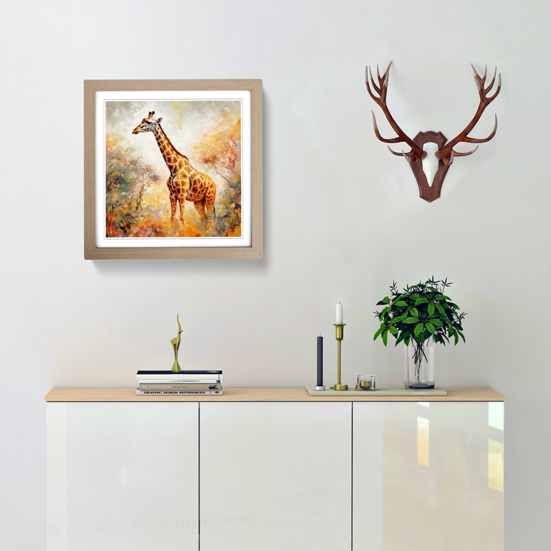 Single Picture Frame Print on Wood, Oak
