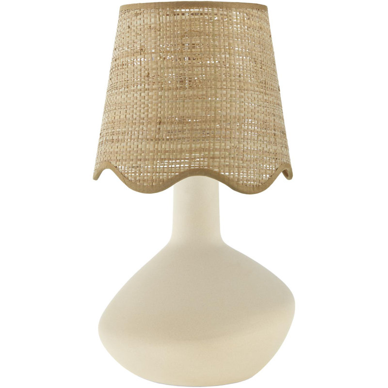 Lampe de table d'appoint Terae, Crème, Brun clair