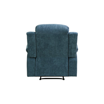 Light Blue Fluffy Fabric Manual Recling Chair