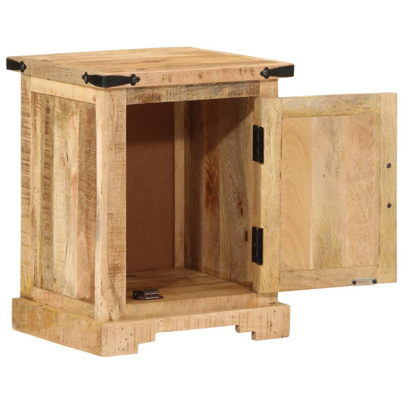 40cm W Solid + Manufactured Wood Bedside Table