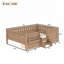 Lit d'enfant avec tablettes intégrées, tiroirs de rangement et escalier de sécurité pour plus de confort et d'organisation-1995707285-1995707288