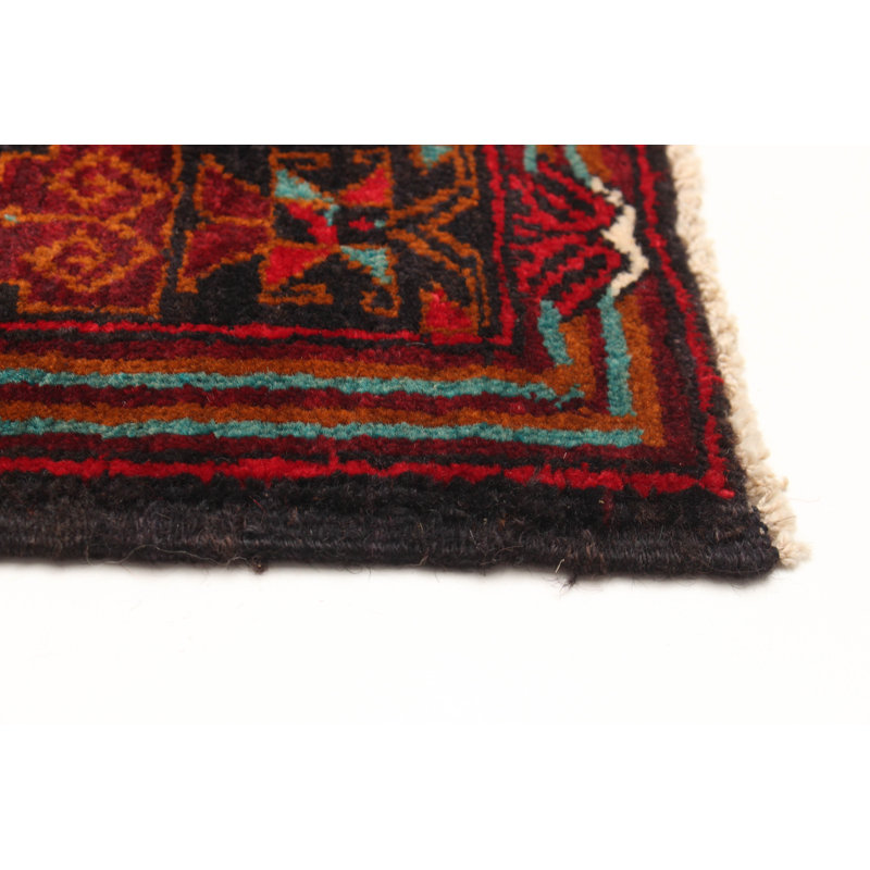 Tapis noir Teimani 3 pi 7 po x 6 pi 7 po